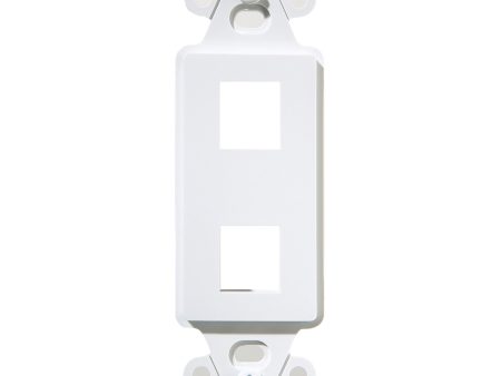 On-Q Decorator Wall Plate insert, 2-Port Keystone Jack, White Fashion