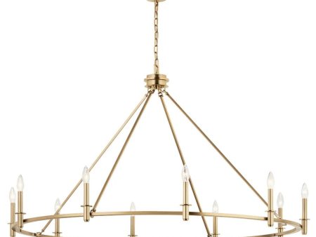 Carrick 54  10-Light Chandelier 1-Tier, Champagne Bronze Finish Discount