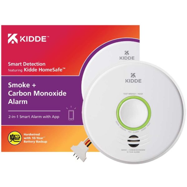 Smart Smoke and Carbon Monoxide Detector Hardwired 10-Year Lithium Backup Battery Hot on Sale