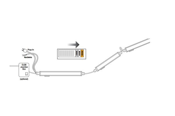 Covalinear 18 Inch LED Under Cabinet Lighting, 5300 Lumens, 2700K to 3500K, 120V Supply