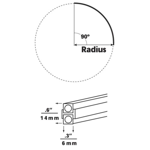 2 Ft. Pre-Bent 90 degree Curve Monorail Satin Nickel Finish Online