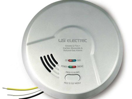 Smoke, Carbon Monoxide, and Natural Gas Detector IoPhic Sensor Hardwired with 9V Battery For Discount