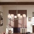 Ali 39  8-Light Chandelier with Fabric Drum Shade, Polished Nickel Finish Hot on Sale