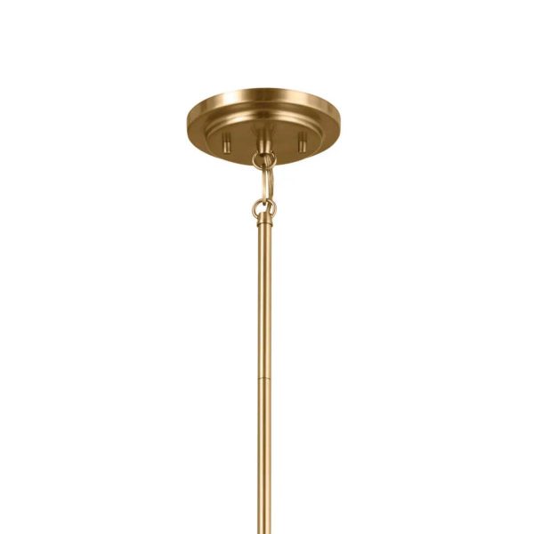 Ali 28  6-Light Chandelier with Fabric Drum Shade, Brushed Natural Brass Finish Fashion