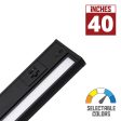 Elena 40-Inch Under Cabinet LED Light, Selectable CCT 2700K to 5000K, 120V, Black Cheap