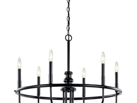 Capitol Hill 29  6-Light Chandelier 1-Tier, Black Finish Online Hot Sale