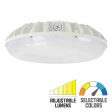 Round LED Canopy Light, 7700 Lm, 60W, 40K|50K, 120 277V, White Finish Online