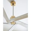 Aspen 56 Inch Burnished Brass Outdoor Ceiling Fan with Remote Supply