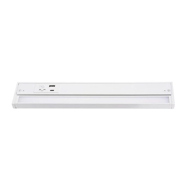 Elena 14-Inch Under Cabinet LED Light, Selectable CCT 2700K to 5000K, 120V, White Online