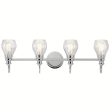 Greenbrier 34 In 4-Lights Bathroom Vanity Light With Clear Seeded Glass, Chrome Finish Hot on Sale