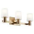 Adani 24 In 3-Lights Bathroom Vanity Light With Opal Glass, Bronze Finish Online now