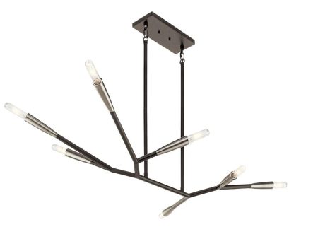 Branches 49  7-Light Chandelier 1-Tier, Black Finish Online Sale