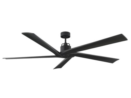 Aspen 70 Inch Midnight Black Large Outdoor Ceiling Fan with Remote Online