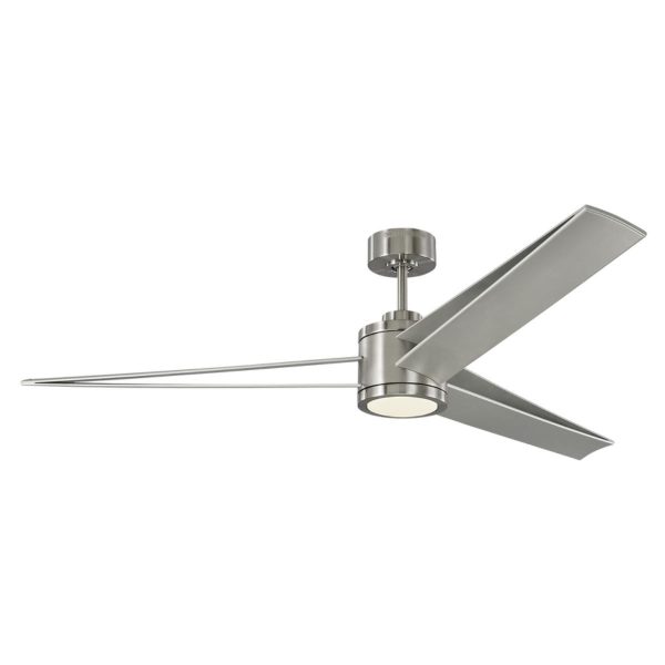 Armstrong 60 Inch Brushed Steel LED Damp Rated Ceiling Fan with Remote Online