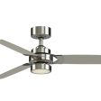 Amped 52 Inch LED Ceiling Fan with Remote, Brushed Nickel Hot on Sale