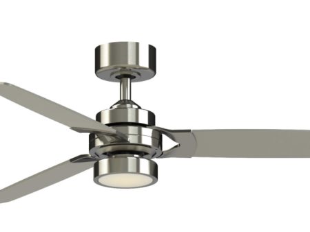 Amped 52 Inch LED Ceiling Fan with Remote, Brushed Nickel Hot on Sale