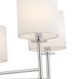 Ali 39  8-Light Chandelier with Fabric Drum Shade, Polished Nickel Finish Hot on Sale