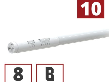 8ft LED T8 Tube, 24W|32W|40W, 5400lm, 3000K to 6500K, FA8 R17d base, Double End, Frosted Supply