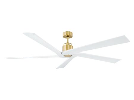 Aspen 70 Inch Burnished Brass Large Outdoor Ceiling Fan with Remote Online now