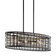 Aldergate 38  6-Light Chandelier with Metal Drum Shade, Black and Brass Finish Online