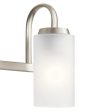 Kennewick 32 In 4-Lights Bathroom Vanity Light With Clear Satin Etched Glass, Brushed Nickel Finish Online now