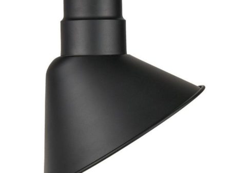 R Series 12 in. LED Black Outdoor Angle Shade with 3 4 in. Fitter Discount