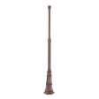 7 ft Light Post With Base, Direct Burial, 3 in Round Aluminum Shaft, Vintage Rust Finish Sale