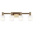 Adani 30 In 4-Lights Bathroom Vanity Light With Opal Glass, Bronze Finish Online now