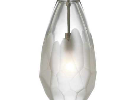 Briolette Monorail Teardrop Pendant Light Nickel Frost Finish Hot on Sale