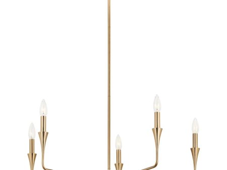 Alvaro 30  5-Light Chandelier 1-Tier, Champagne Bronze Finish Online Hot Sale