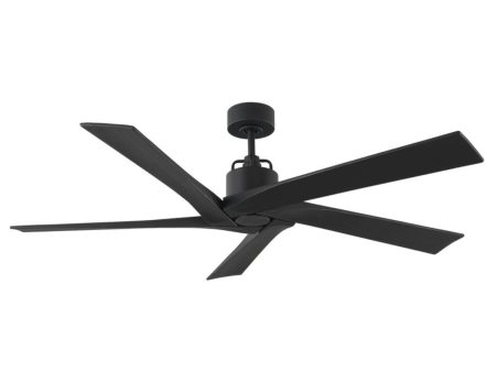 Aspen 56 Inch Midnight Black Outdoor Ceiling Fan with Remote Supply