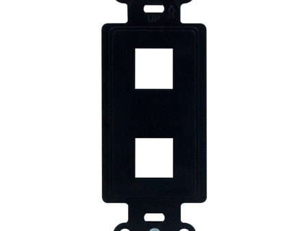 On-Q Decorator Wall Plate insert, 2-Port Keystone Jack, Black Fashion