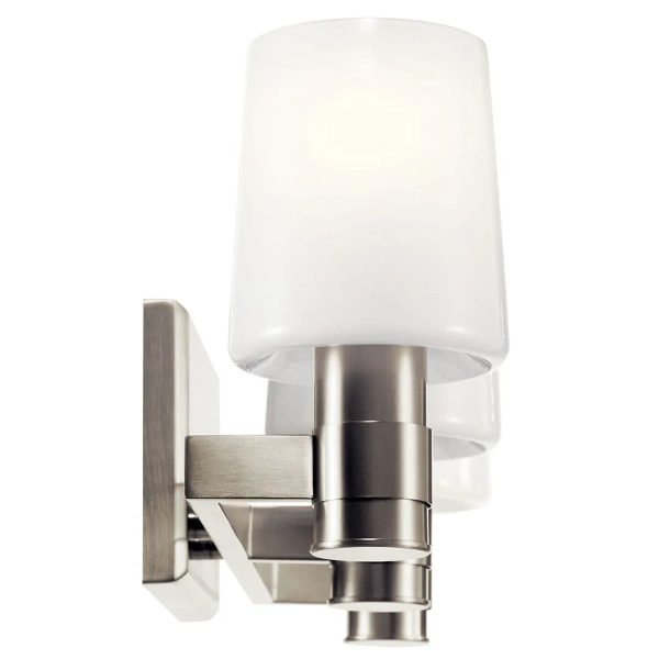 Adani 24 In 3-Lights Bathroom Vanity Light With Opal Glass, Brushed Nickel Finish Online now