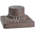 3.5 In. Aluminum Pier Mount Base Rust Finish Hot on Sale