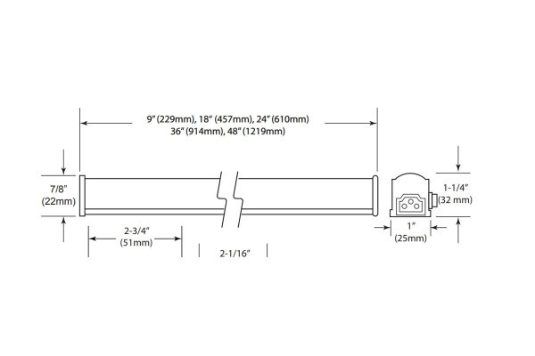 Covalinear 18 Inch LED Under Cabinet Lighting, 5300 Lumens, 2700K to 3500K, 120V Supply