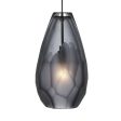 Briolette Monorail Teardrop Pendant Light Nickel Smoke Finish Discount