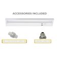 Elena 10-Inch Under Cabinet LED Light, Selectable CCT 2700K to 5000K, 120V, Black Supply