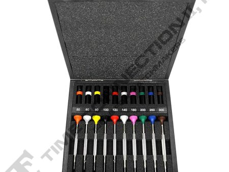 Bergeon 30081-A10 Mini Set Of 10 Ergonomic INOX Steel Plated Screwdrivers with Case Online