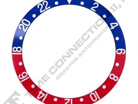 315-16700-6 Bezel Insert (Blue Red) Pepsi to Fit Rolex GMT Sapphire Model For Sale